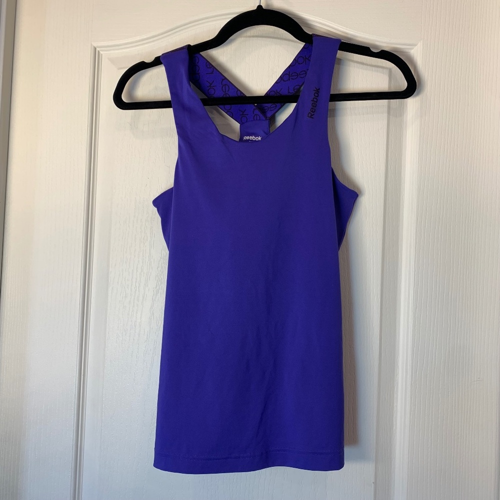 Reebok Vintage style Sport Camisole with Logo Elastic Straps‎ – XS Purple Y2K